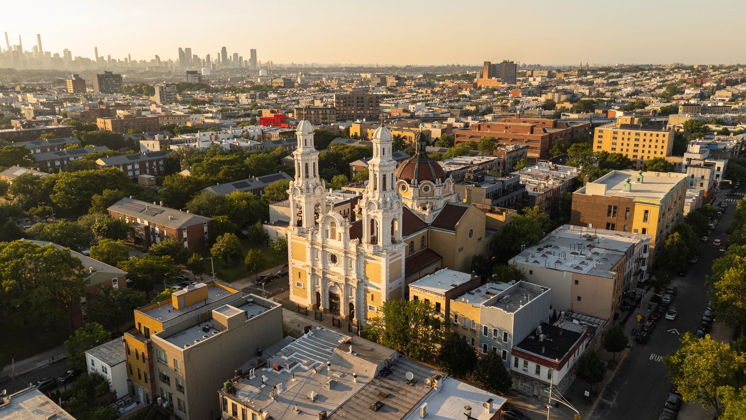 Urban residential neighborhood with strong housing density